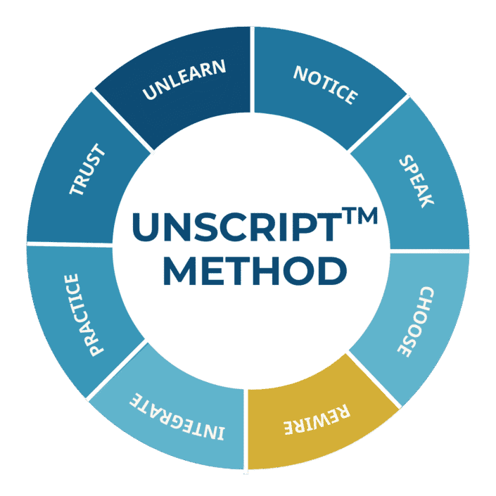unscript method for life transitions and leadership and organisational transformation