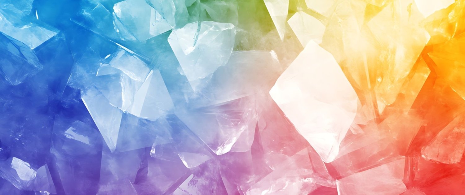 crystals with refracted colours as one identity