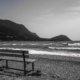 empty bench by the sea depicting loneliness