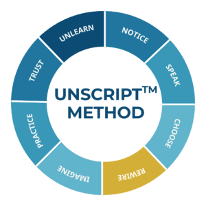 unscript method for life transitions and leadership and organisational transformation
