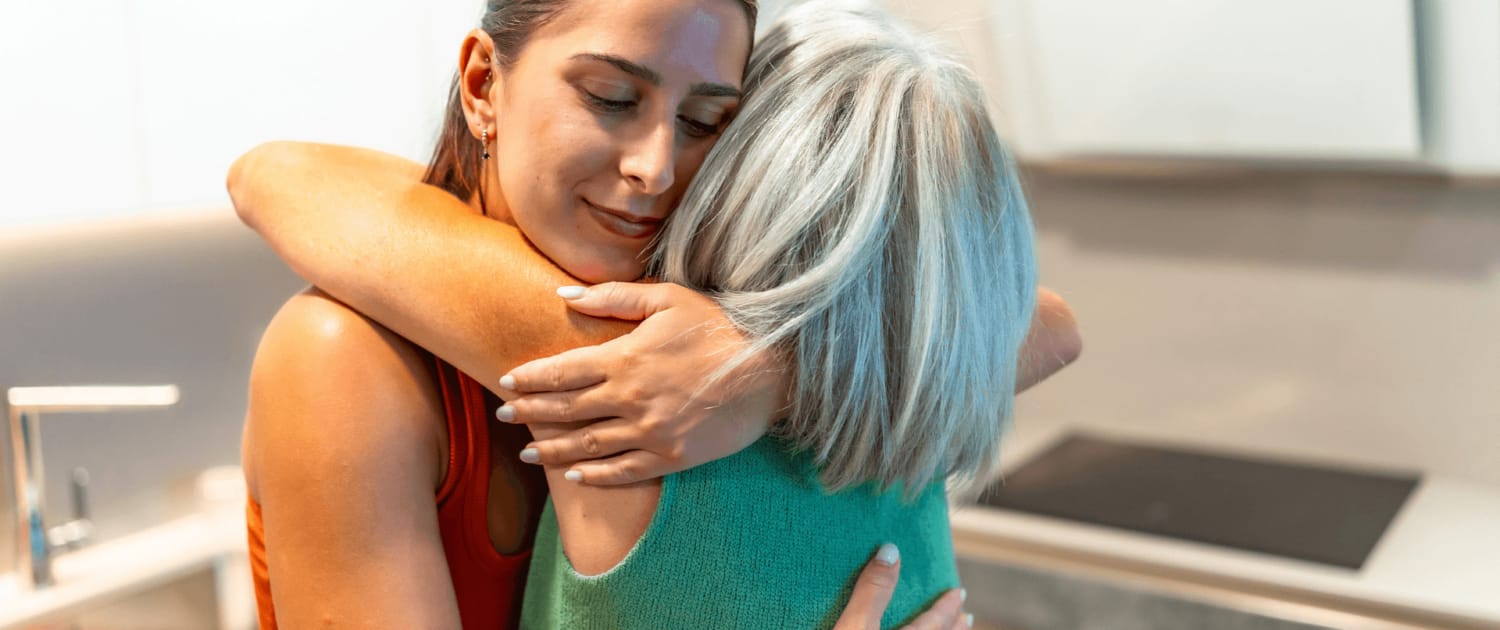 hug and touch Showing affection through touch