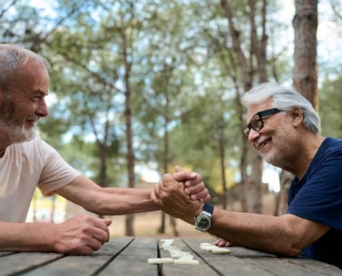 old friends renewing friendships